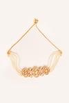 Buy_ZEVAR BY GEETA_Gold Plated Stones Designer Kundan Polki Finish Bracelet _at_Aza_Fashions