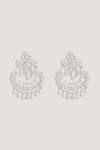 Shop_ZEVAR BY GEETA_White Diamonds Designer Faux Chandbali Earrings _at_Aza_Fashions