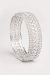 ZEVAR BY GEETA_White Diamonds Designer Faux Bracelet _Online_at_Aza_Fashions