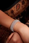 Buy_ZEVAR BY GEETA_White Diamonds Designer Faux Bracelet _Online_at_Aza_Fashions