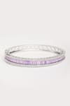 Shop_ZEVAR BY GEETA_Purple Diamonds Designer Faux Bracelet _at_Aza_Fashions