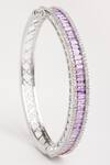 ZEVAR BY GEETA_Purple Diamonds Designer Faux Bracelet _Online_at_Aza_Fashions