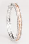ZEVAR BY GEETA_Silver Plated Diamonds Designer Faux Bracelet _Online_at_Aza_Fashions