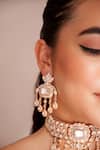 ZEVAR BY GEETA_Gold Plated Diamonds Kundan Polki Jewellery Set _Online_at_Aza_Fashions