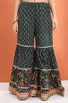 Buy_MINIME ORGANICS_Green Cotton Embroidery Bottle Printed Kurta Set _Online_at_Aza_Fashions