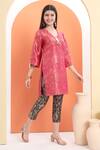 Buy_MINIME ORGANICS_Pink Brocade Embroidery Designer Woven Kurta Set _Online_at_Aza_Fashions