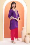 MINIME ORGANICS_Purple , Satin And Pink Designer Kurta Set _Online_at_Aza_Fashions