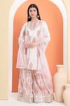 Buy_MINIME ORGANICS_Off White Cotton Embroidery Printed Kurta Sharara Set _at_Aza_Fashions