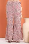 Shop_MINIME ORGANICS_Pink Georgette Tassels Embroidered Tunic And Palazzo Set _Online_at_Aza_Fashions