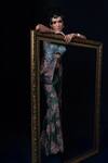 Shop_Adi By Aditya Khandelwl_Blue Jacquard Embroidery Open Neck And Green Hand Kurta Set _Online_at_Aza_Fashions