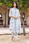 Shop_Missprint_White Chanderi, Cotton Embroidery Collared Saira Kurta Set _Online_at_Aza_Fashions