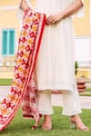 Buy_Missprint_White Cotton, Silk Embroidery Keyhole Neck Antique Chanderi Kurta Set _Online_at_Aza_Fashions