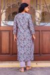 Shop_Missprint_Blue Cotton, Silk Embroidery V-neck Aarna Chanderi Kurta Set _at_Aza_Fashions