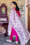 Shop_Missprint_Pink Cotton, Silk Embroidery Round Neck Rhea Radiant Chanderi Kurta Set _at_Aza_Fashions