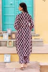 Shop_Missprint_Black Cotton Embroidery Collared Printed Kurta Set _at_Aza_Fashions