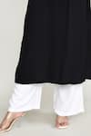 Shop_Abbaran_Black Rayon Embroidery Keyhole Neck Kurta And Palazzo Set _Online_at_Aza_Fashions
