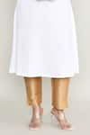 Shop_Abbaran_White Rayon, Silk Embroidery Round Neck Kurta Pant Set _Online_at_Aza_Fashions
