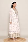 Shop_Abbaran_Off White Silk, Organza Embroidery, Sequins Round Neck, Kurta Palazzo Set _Online_at_Aza_Fashions