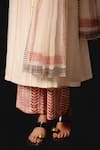 Buy_Devnaagri_Ivory Silk, Chanderi, Kota Doria Embroidery Round Neck Kurta Pant Dupatta Set 