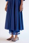 Buy_Devnaagri_Blue Cotton, Silk Organza Lace, Embroidery Scoop Anarkali Kurta Set With Dupatta _Online_at_Aza_Fashions