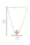 Ruby Raang_Gold Plated Polki Kundan Pendant Necklace _Online_at_Aza_Fashions