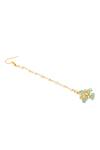 Ruby Raang_Green Beads, Pearls Gold Plated Jewellery Set _Online_at_Aza_Fashions