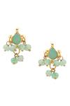 Shop_Ruby Raang_Green Beads, Pearls Gold Plated Jewellery Set _Online_at_Aza_Fashions