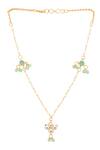 Buy_Ruby Raang_Green Beads, Pearls Gold Plated Jewellery Set 