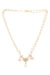 Shop_Ruby Raang_Pink Stones, Beads, Pearls Gold Plated Kundan Jewellery Set _Online_at_Aza_Fashions