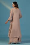 Shop_Two Sisters By Gyans_Gold Chinon Beads, Sequins Round Neck Designer Kurta Set _at_Aza_Fashions