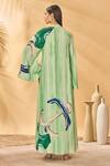 Shop_Masaba_Ivory Crepe V-neck Ivy Horizon Reversible Kaftan _at_Aza_Fashions