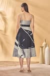 Shop_Masaba_Gray Linen V-neck Hidden Gaze Wrap Dress _at_Aza_Fashions