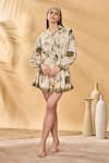 Buy_Masaba_Ivory Cotton Collared Pirouette Picnic Kora Mini Dress _at_Aza_Fashions
