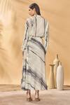 Shop_Masaba_Ivory Crepe, Silk Collared Moonlit Faces Shirt _at_Aza_Fashions
