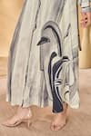 Shop_Masaba_Ivory Crepe, Silk Moonlit Faces Long Skirt _Online_at_Aza_Fashions