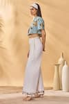 Buy_Masaba_Ivory Cotton, Linen Embroidery Pirouette Picnic Trousers _Online_at_Aza_Fashions
