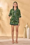 Buy_Masaba_Green Crepe Tutus And Tapestries Shorts _Online_at_Aza_Fashions