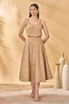 Buy_Masaba_Beige Cotton, Linen Miniature Garden Skirt 