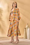 Buy_Masaba_Multi Color Silk Sundowner Checkered Midi Skirt _Online_at_Aza_Fashions