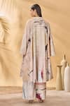 Shop_Masaba_Ivory Linen Round Neck Chaotic Harmony Jacket Set _at_Aza_Fashions