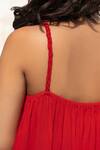 Buy_Beachbum_Red Cotton Embroidery Square Neck Scarlet Embellished Long Dress _Online_at_Aza_Fashions
