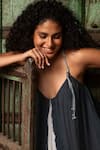 Buy_Beachbum_Multi Color Rayon, Crepe Plunge Neck Pinwheel Panelled Long Dress _Online_at_Aza_Fashions