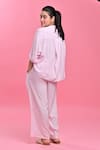 Shop_Beachbum_Pink Viscose, Rayon Embroidery Round Neck Baby Hand Co-ord Set _at_Aza_Fashions