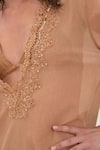 Buy_Beachbum_Gold Sequins V-neck Finch Kaftan _Online_at_Aza_Fashions