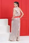 Shop_Beachbum_Peach Satin Sequins One Shoulder Twinkle Jumpsuit _at_Aza_Fashions