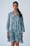 Buy_Beachbum_Purple Embroidery Collared Fig Fusion Drop Waist Dress _at_Aza_Fashions