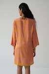 Shop_Beachbum_Pink Embroidery V-neck Tangerine Tango Kurta Coverup _at_Aza_Fashions