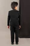 Shop_LITTLE BRATS_Black Viscose Designer Horse Pattern Boys Suit _at_Aza_Fashions