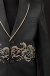 Shop_LITTLE BRATS_Black Viscose Designer Horse Pattern Boys Suit _Online_at_Aza_Fashions
