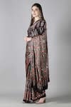 Buy_Sheeshakari_Black Silk Sequins, Embroidery Printed Saree With Blouse _Online_at_Aza_Fashions